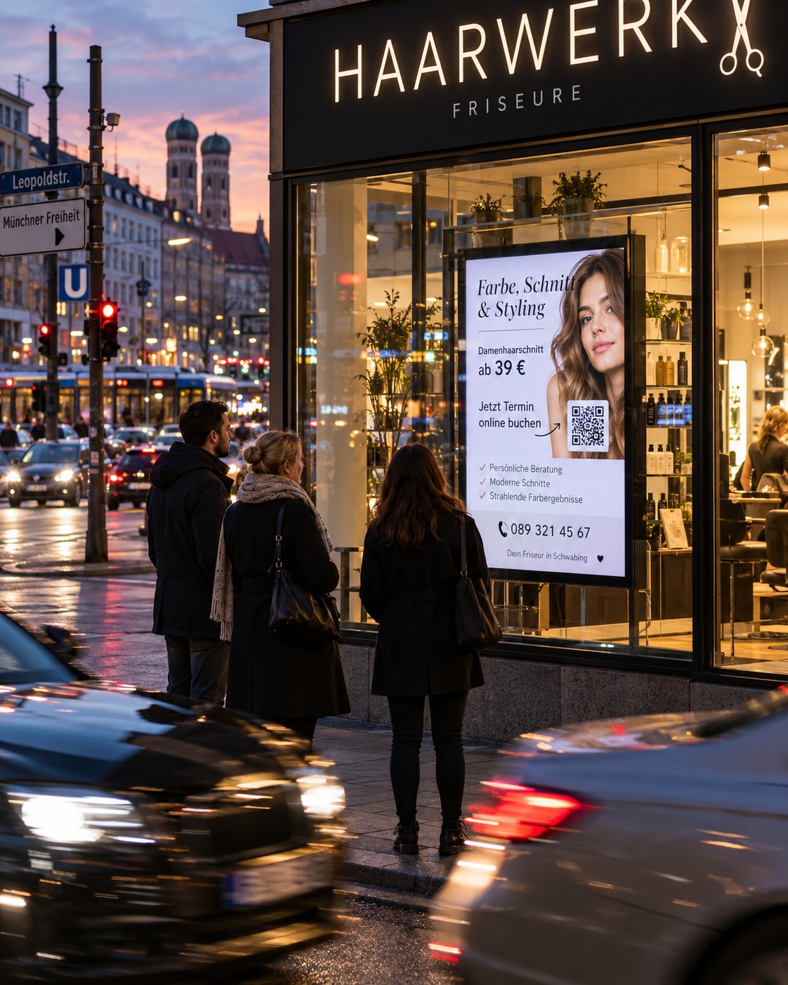Außenwerbung monatlich kündbar und sichtbar